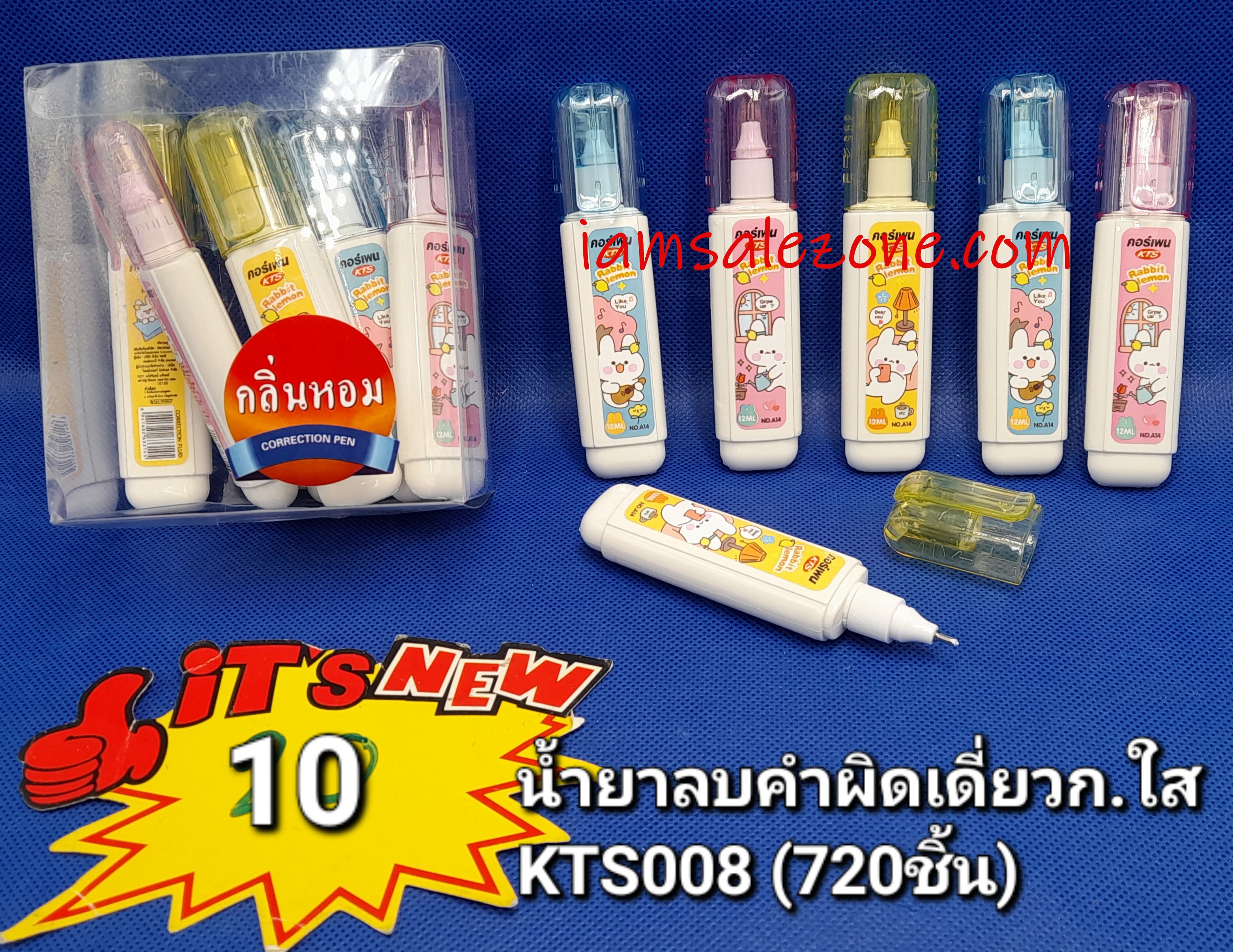 10 น้ำยาลบคำผิดเดี่ยวสีSKE008 (โหล)