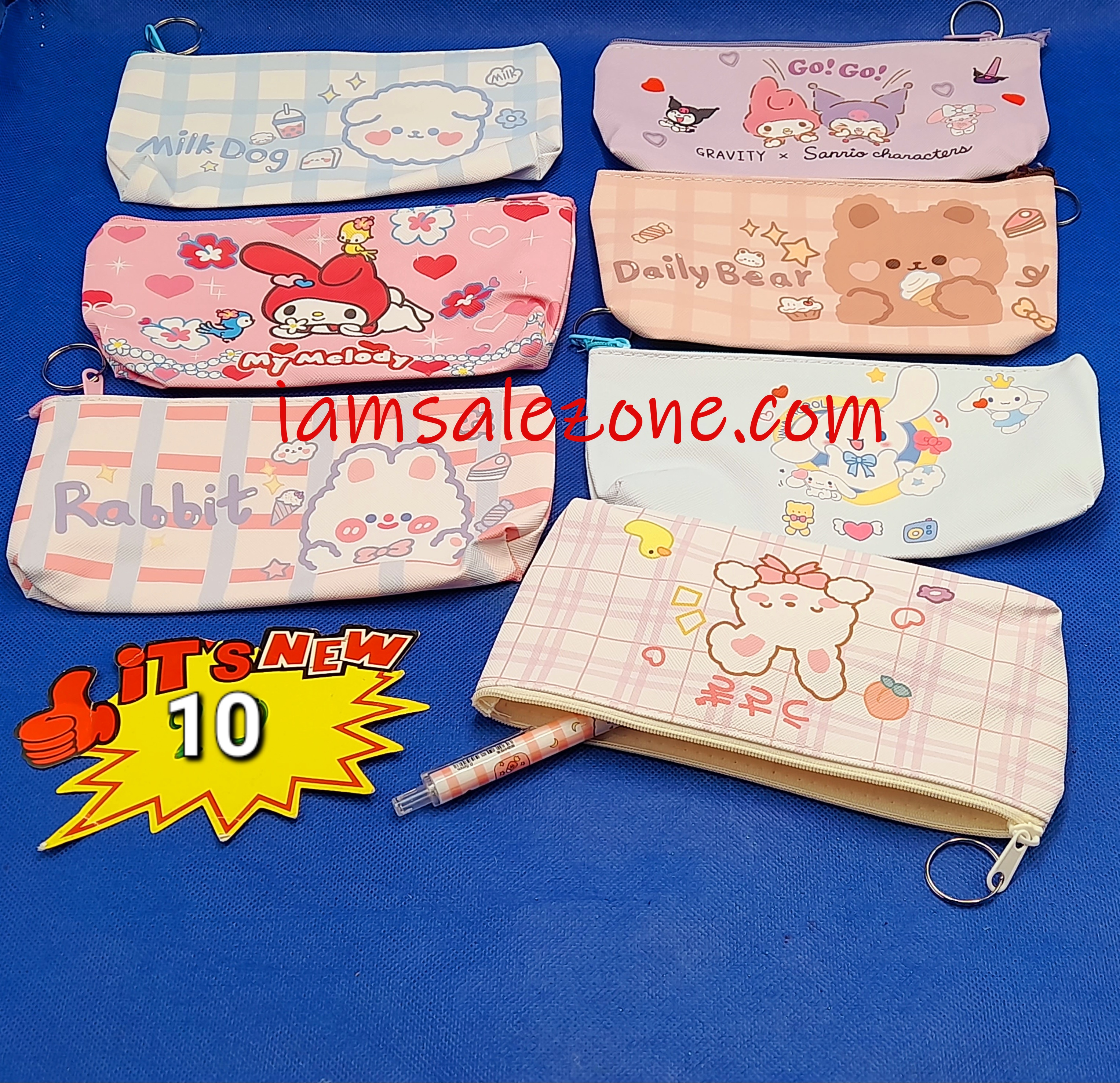 10 กระเป๋าดินสอหนังการ์ตูนมีซิป OJ3206 (โหล)