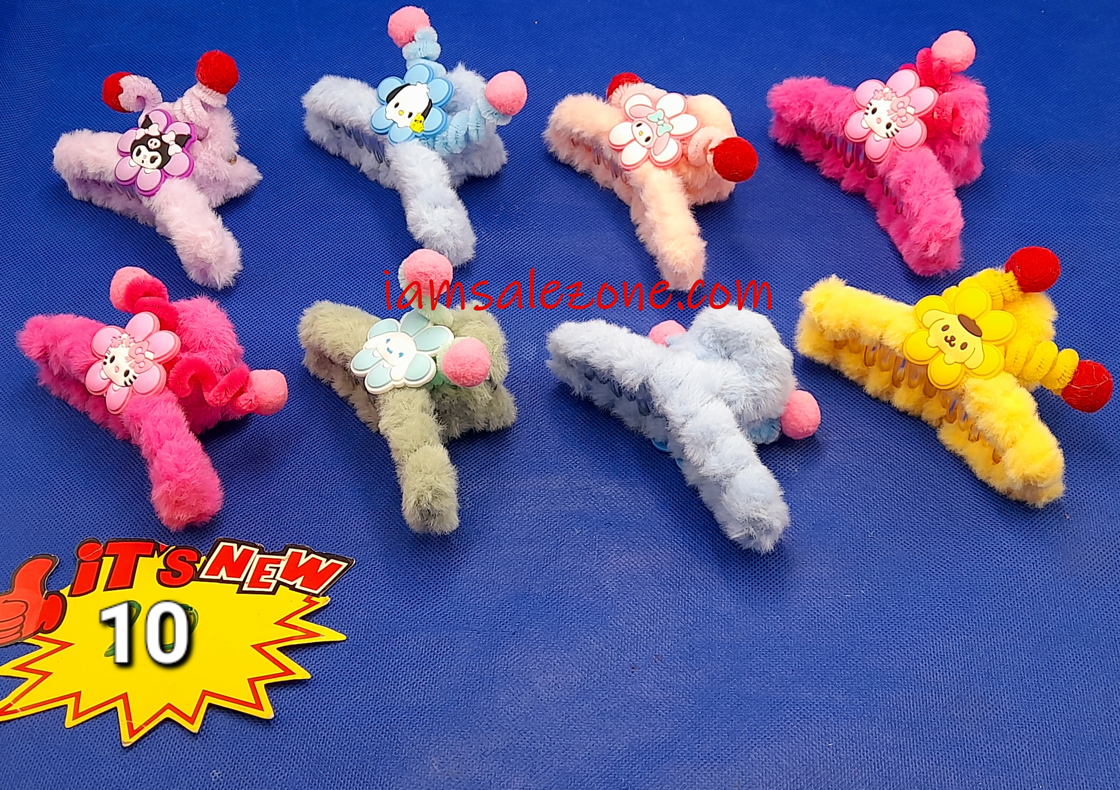 10 กิ๊บรวบผมติดการ์ตูนหูสปริง OJ3215SR (โหล)