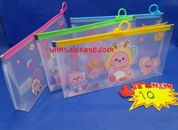 10 แฟ้มขยายข้างซิปเลื่อน A6 TJ4525 (โหล)