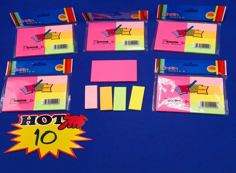 10 โพสอิทสีสดผสม 4+1 TJ4801 (โหล)