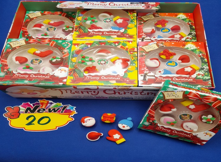 20 ยางลบ Xmas กล่อง O/[] TM0038-1-2 (18ชิ้น)