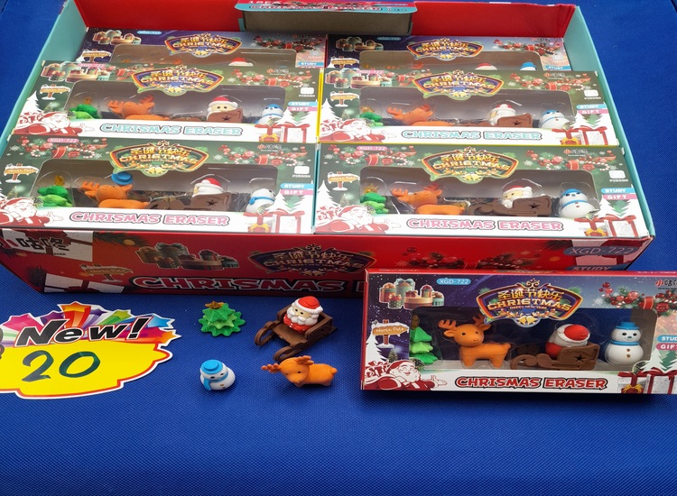 20 ยางลบ Xmas กล่อง O/[] TM0038-1-2 (18ชิ้น)